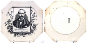 Collectible plate depicting Randolph Churchill